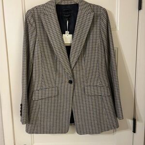 Talbots Plaid Single Wool Blend Button Blazer - Sz 10